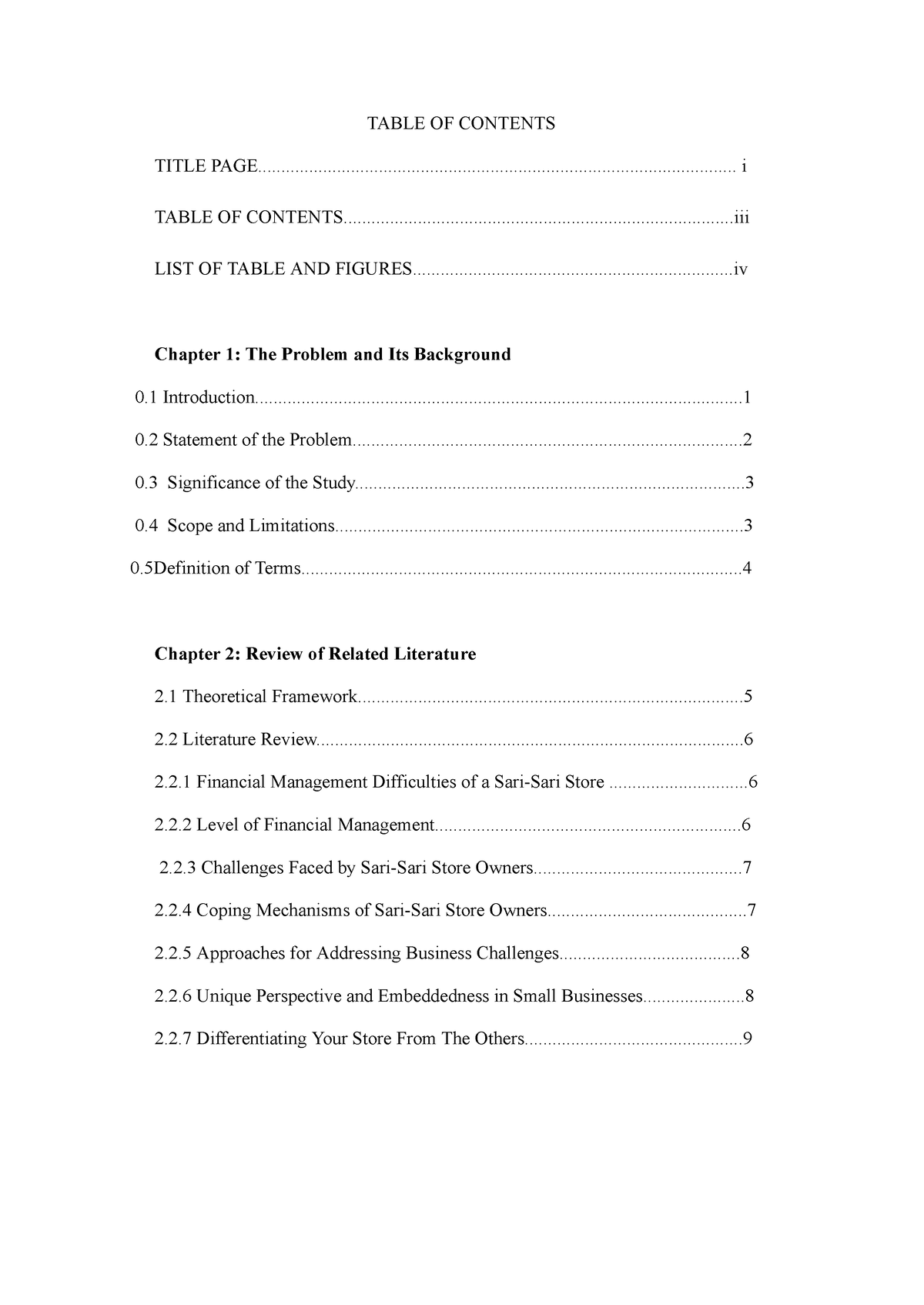 Table OF Contents 11 - Thank - TABLE OF CONTENTS TITLE - Studocu