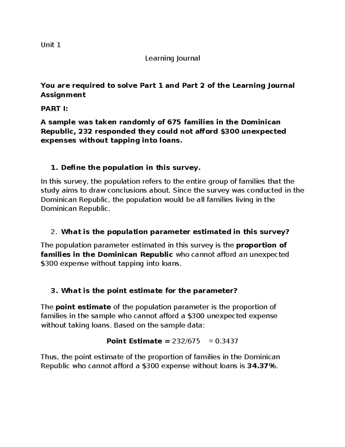 Unit 1 LJ Math 1281 - Unit 1 Learning Journal Math 1281 - Unit 1 ...