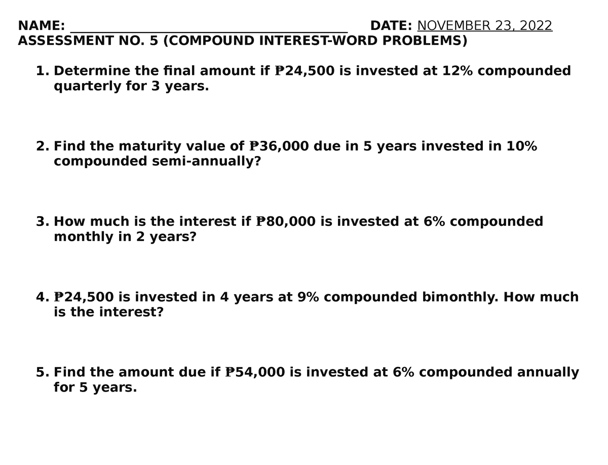 5-compound-interest-word-problems-name