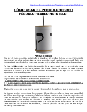 Pendulo Hebreo Metutelet