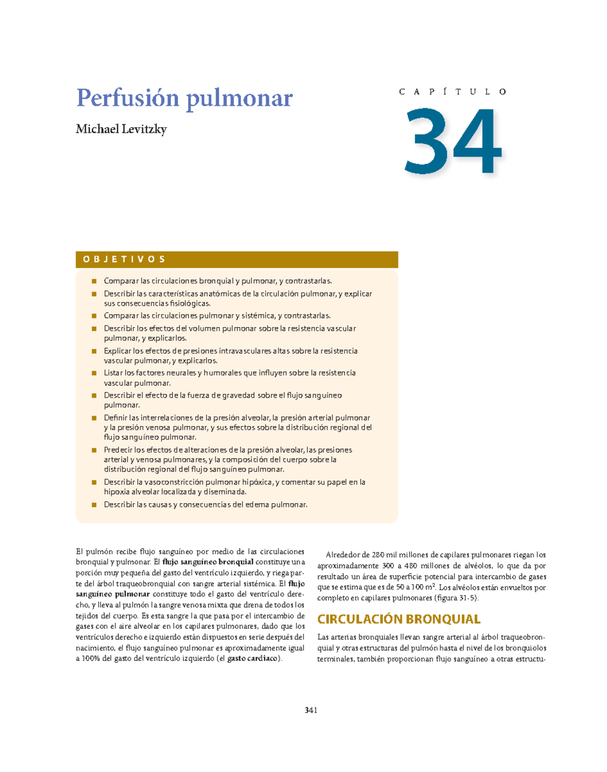 Perfusion Pulmonar Raff- Levitzky 1ª Edición - 341 El Pulmón Recibe ...