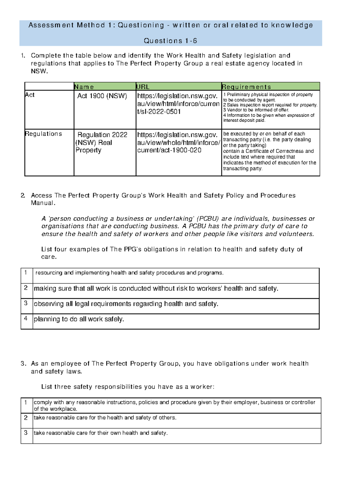 Cluster 2 Assessment Method 1 Questions 16 Yusra Assessment Method 1