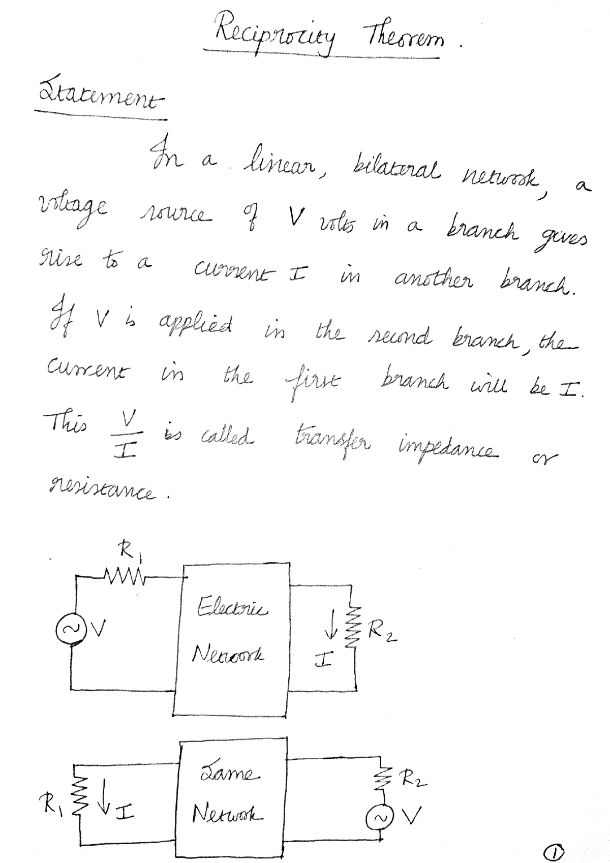 15. Reciprocity Theorem - Electronic Circuits - Studocu