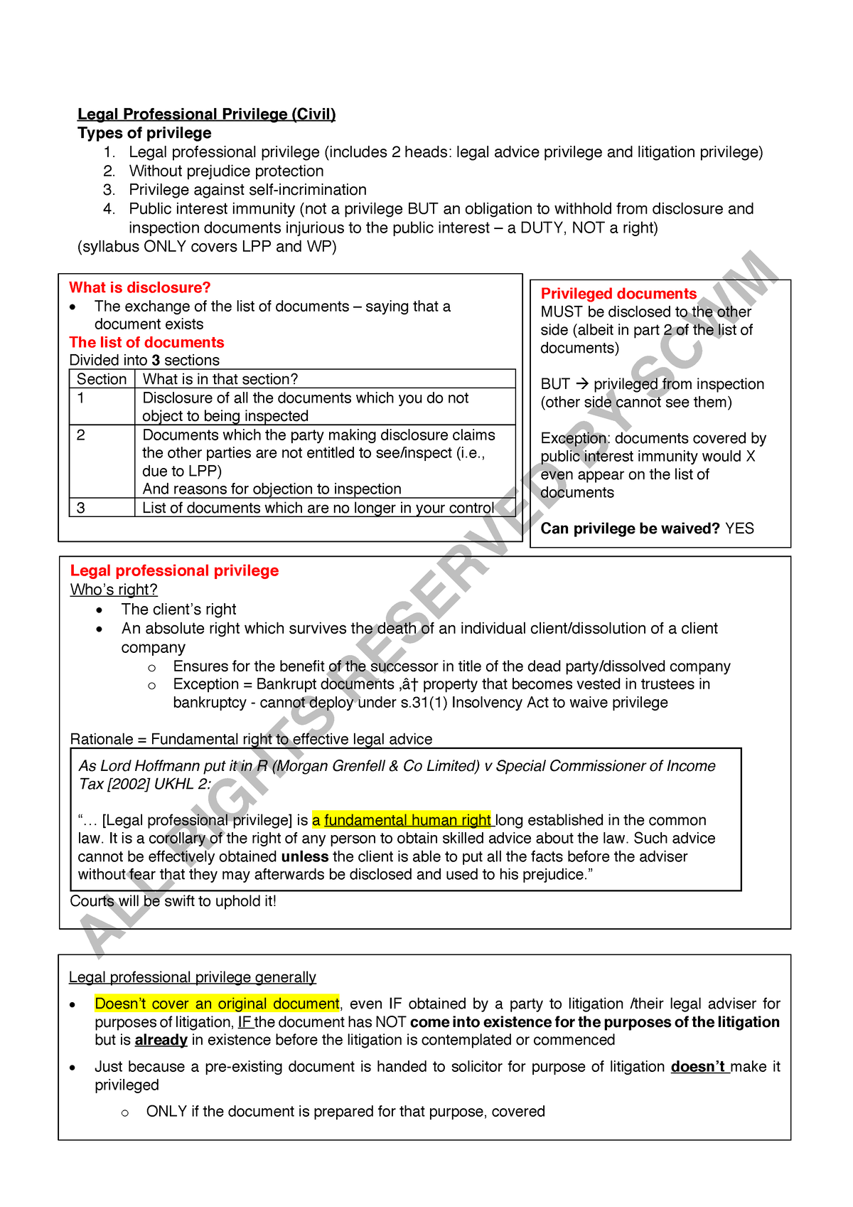 Session 11 - Legal Professional Privilege - Legal Professional ...