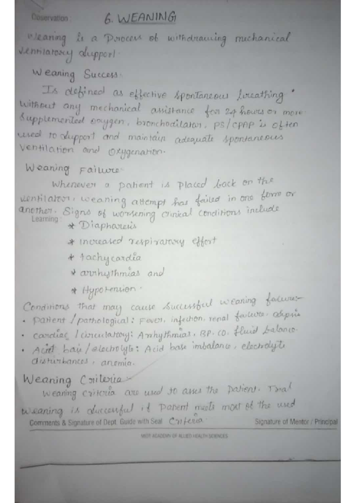 Weaning Bsc Nursing Studocu