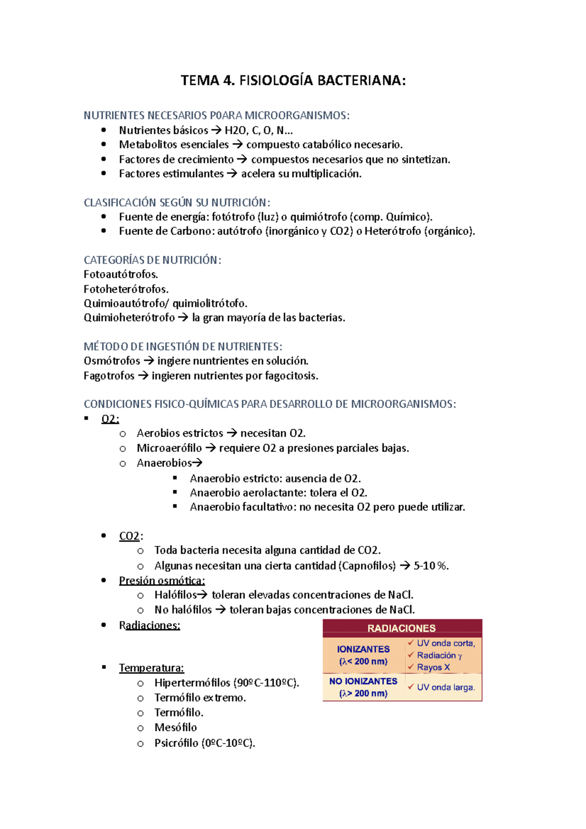 TEMA 4 Fisiología Bacteriana - TEMA 4. FISIOLOGÍA BACTERIANA ...