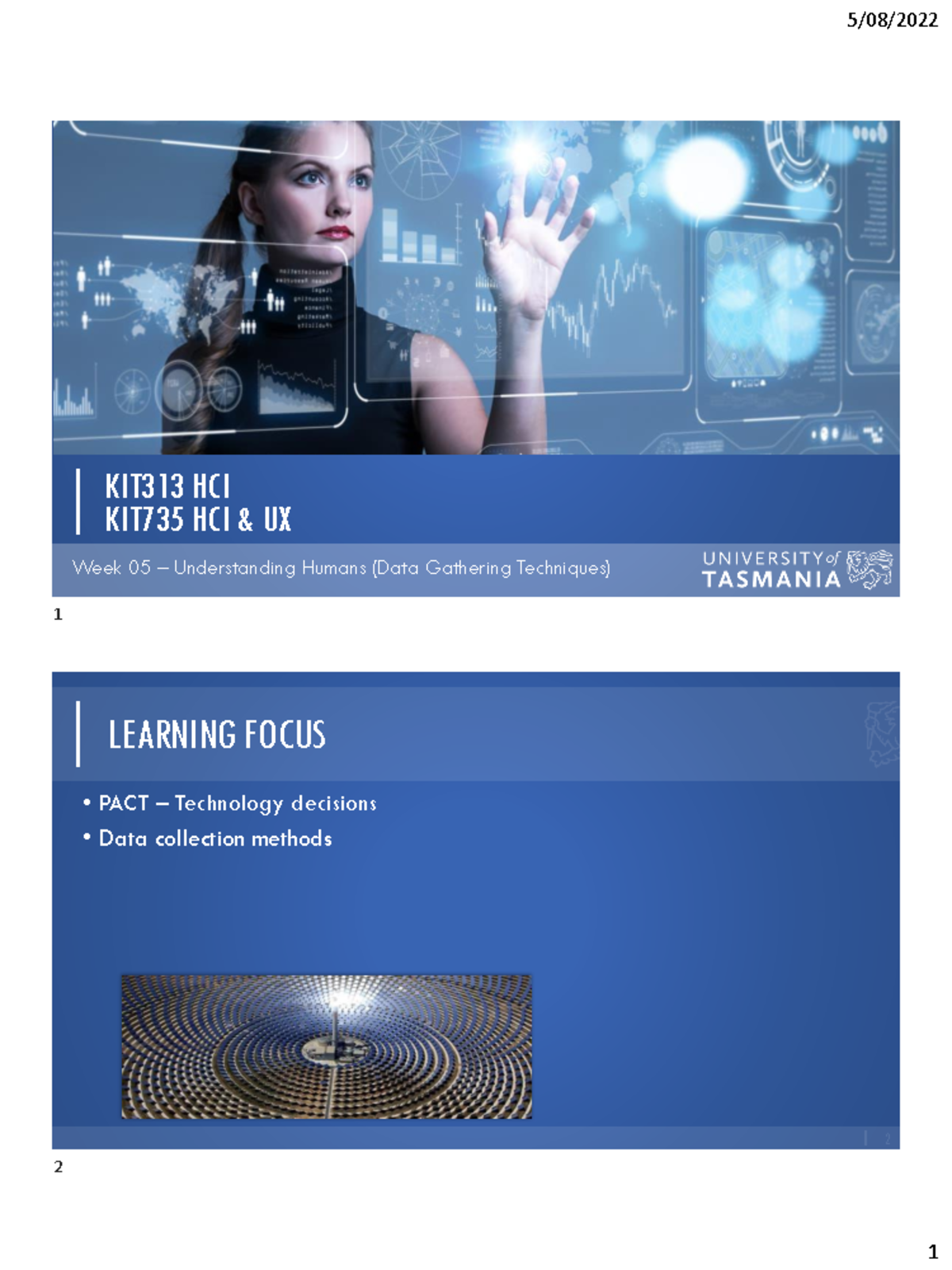 Week 05 Understanding Humans 1 (Data Gathering Techniques) KIT313