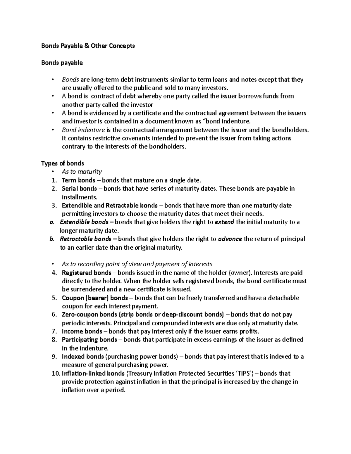 Bonds Payable And Other Concepts - Bonds Payable & Other Concepts Bonds ...