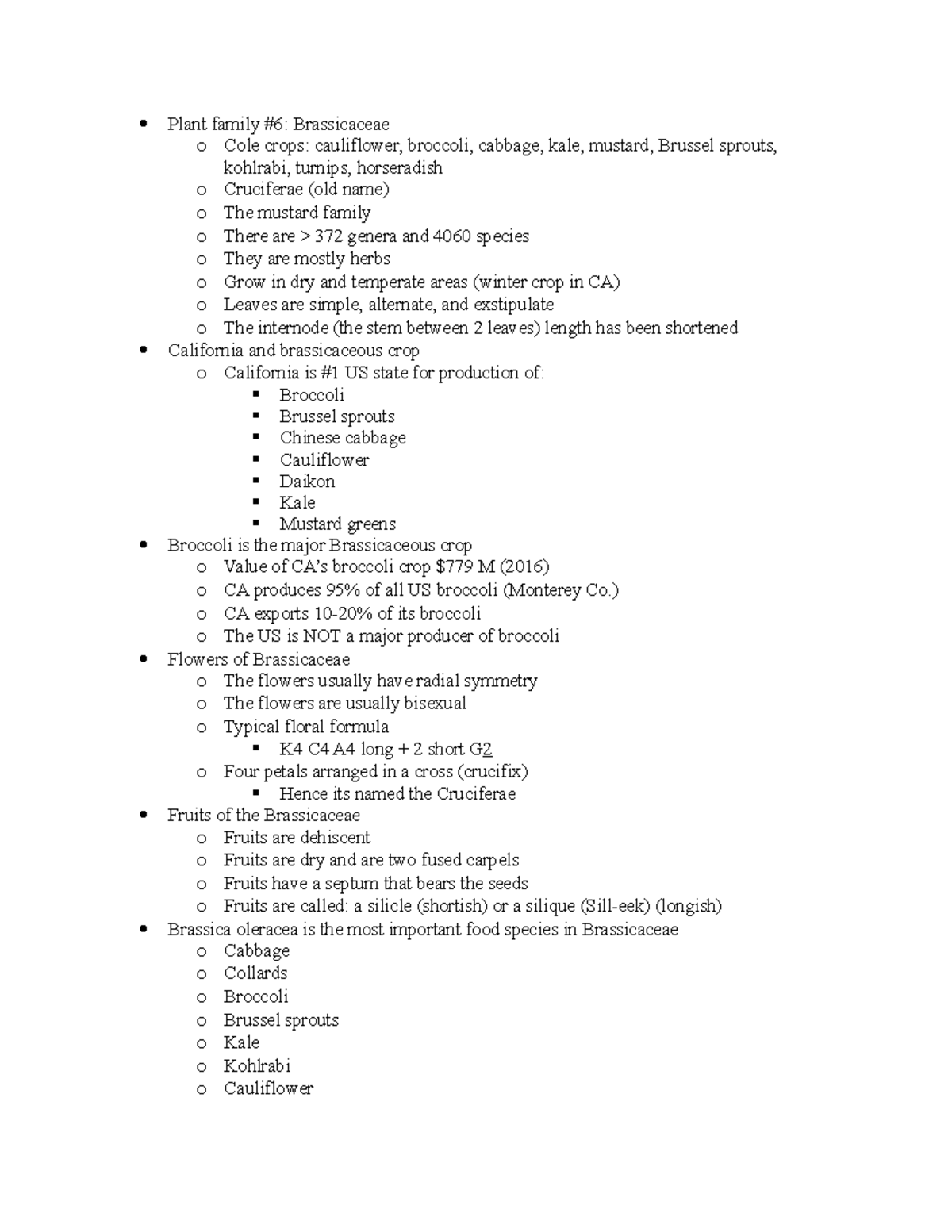 Hot foods the mustard family 2719 Plant family 6 Brassicaceae o