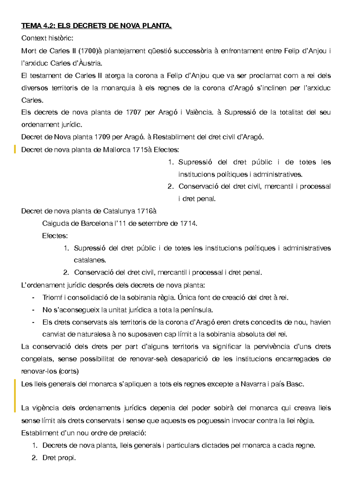 Història Tema 46 TEMA 4 ELS DECRETS DE NOVA PLANTA. Context històric Mort de Carles II Història Tema 46 TEMA 4 ELS DECRETS DE NOVA PLANTA. Context històric Mort de Carles II