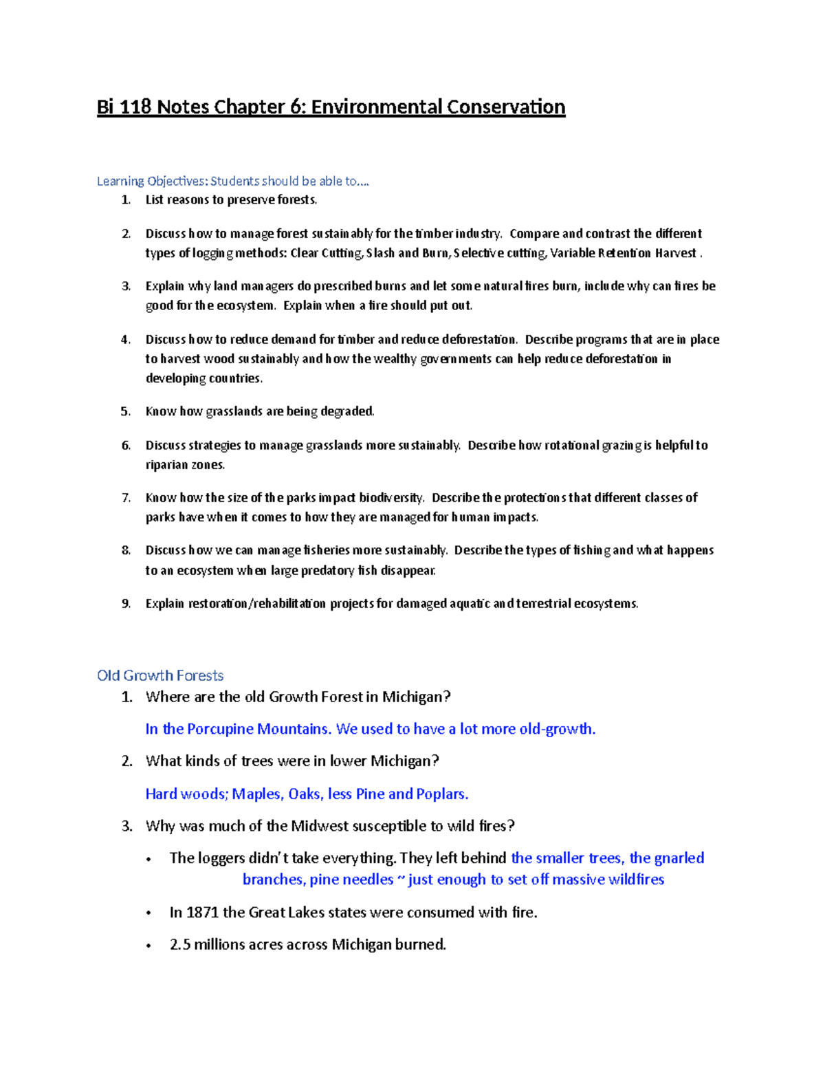 BI 118 - Chapter 6 Notes - Bi 118 Notes Chapter 6: Environmental ...
