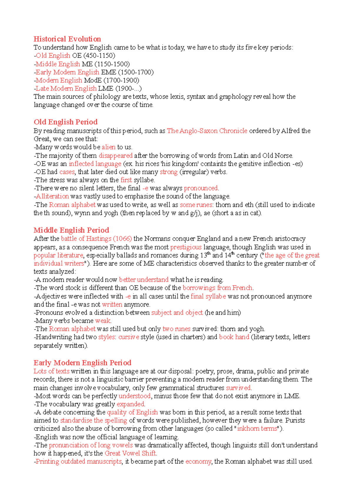 Thorne 3 history of english language Historical Evolution To