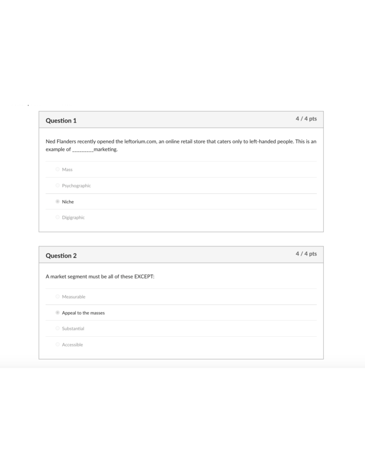 assignment quiz module 08 segmentation