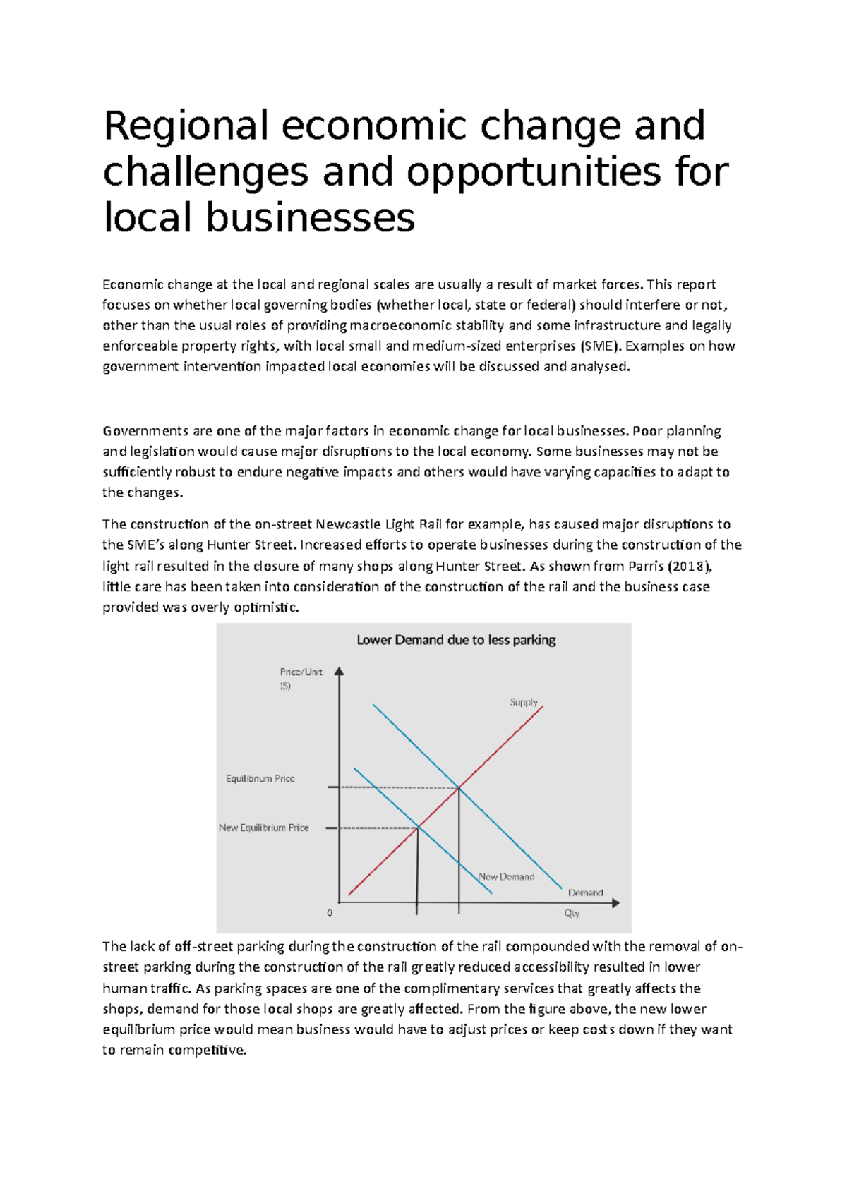 essay about the role of local business in relation to the economy