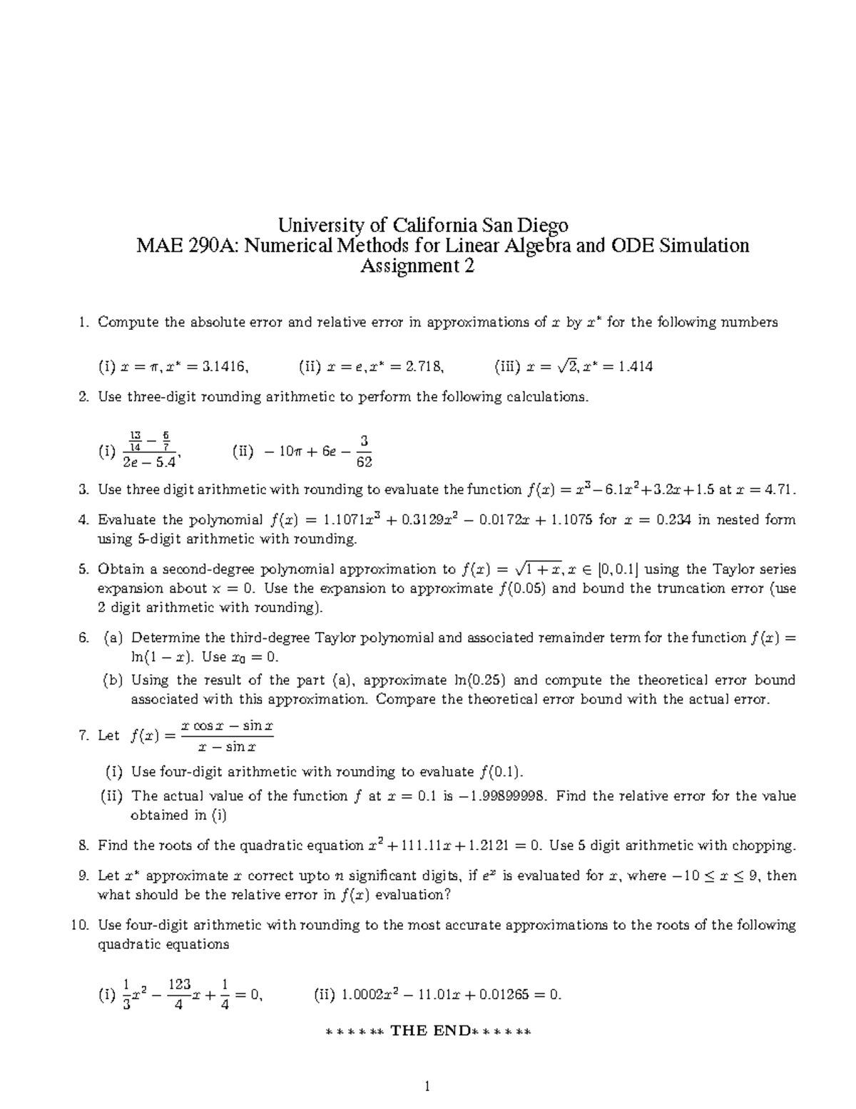 MAE 290A Assignment 2 - MAE 290A - Powered by TCPDF (tcpdf)Powered by ...