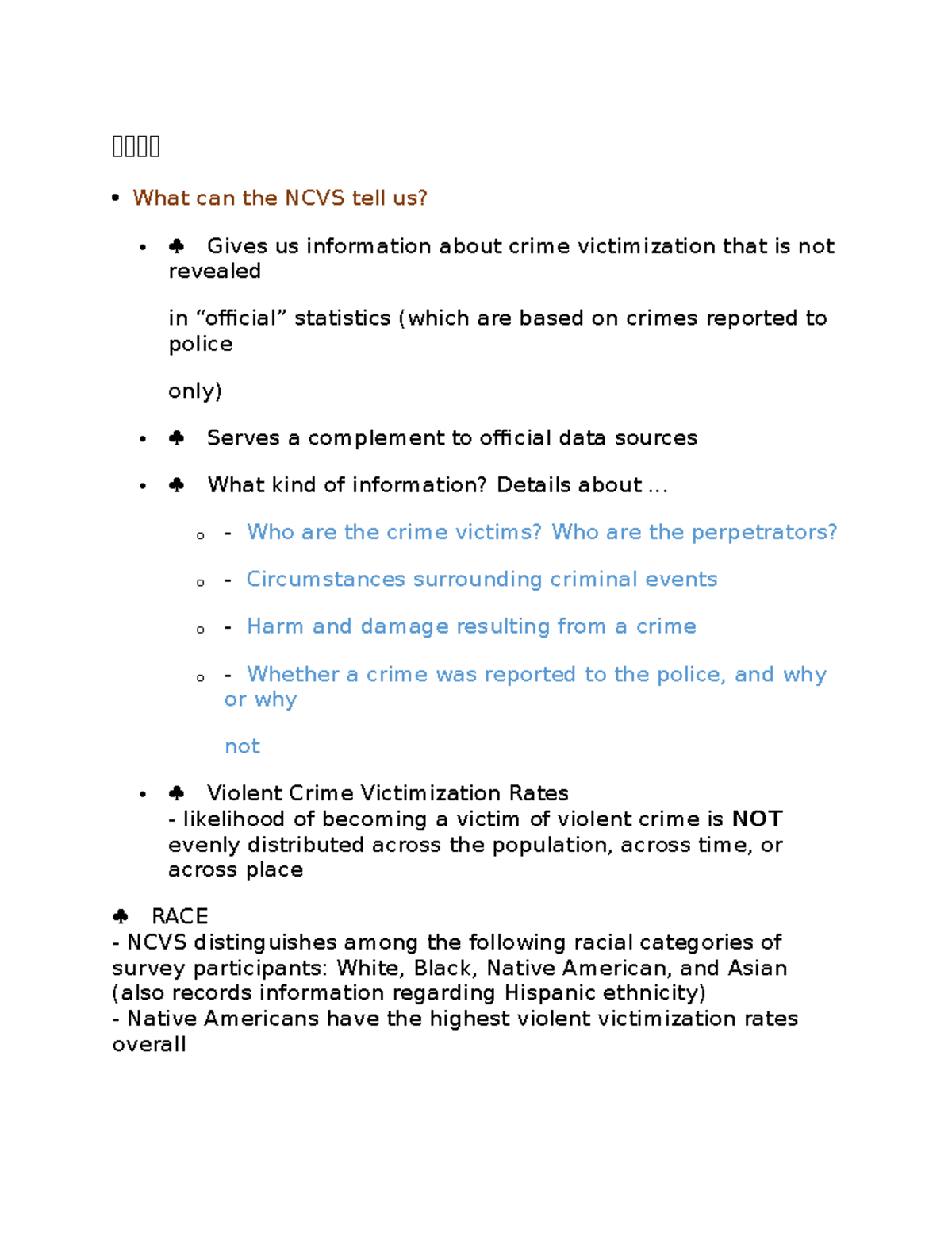 NCVS - CRMJ 254 - NNNN What Can The NCVS Tell Us? Gives Us Information ...