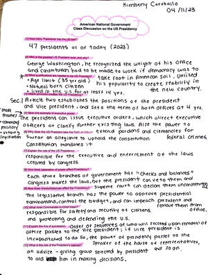 Final Exam Study Guide Government - American Federal Government PSCI ...