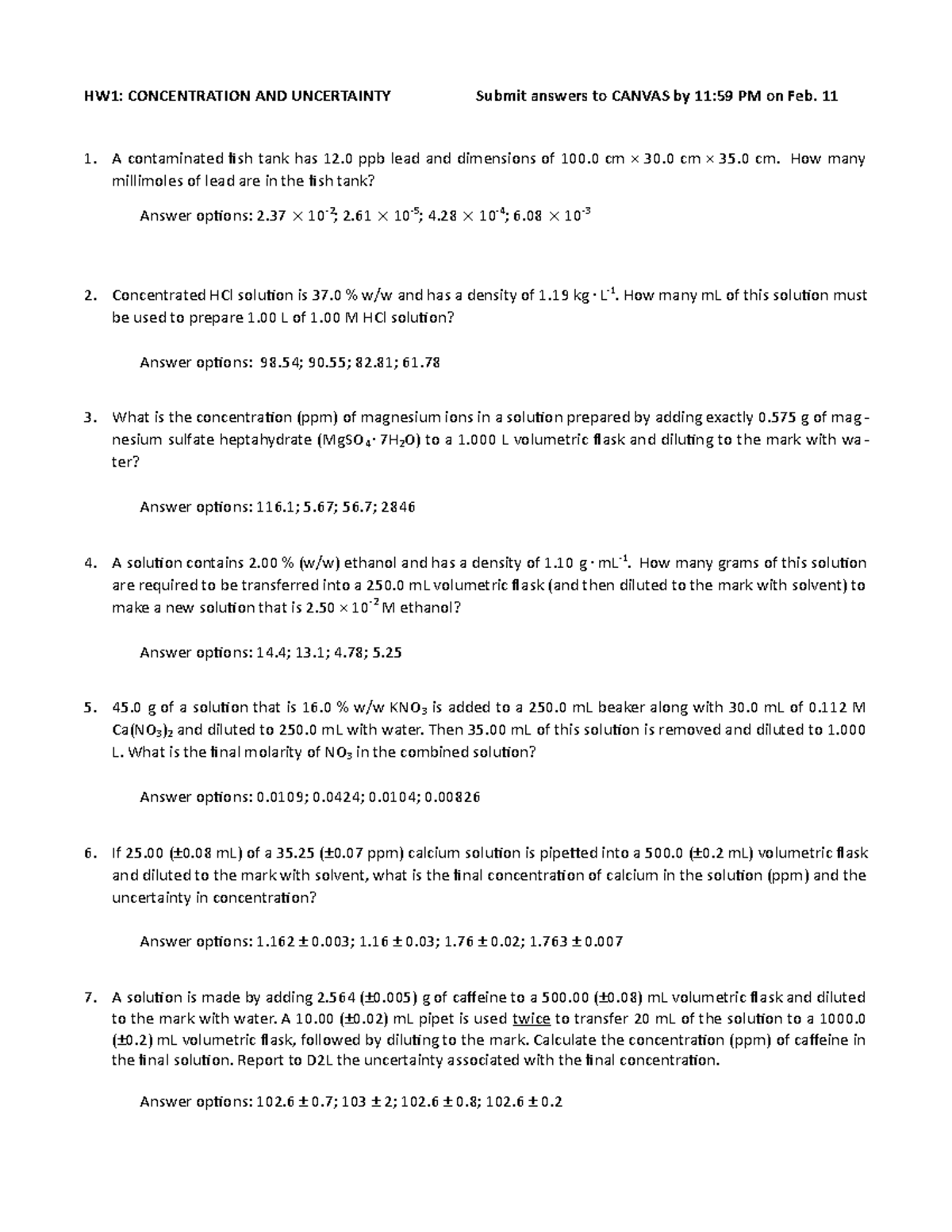 Homework 1 - instructor: Dr. Opdahl - HW1: CONCENTRATION AND ...