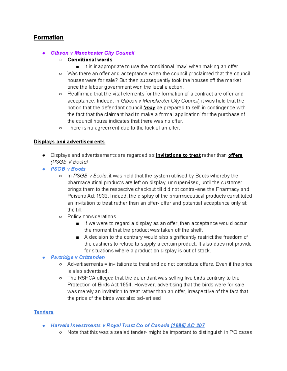 contract-law-cases-formation-gibson-v-manchester-city-council