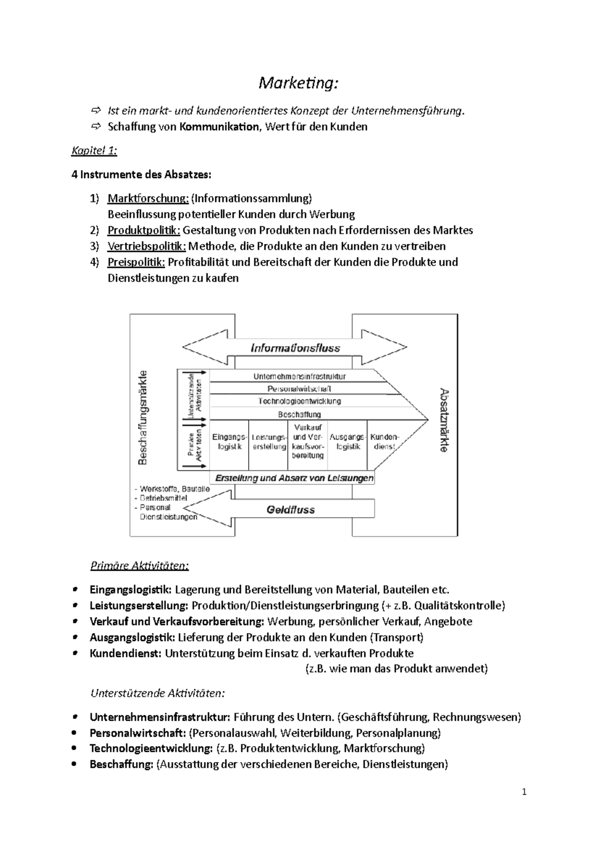 Zusammenfassung -Grundlagen Des Marketings - Marketing: Ist Ein Und ...