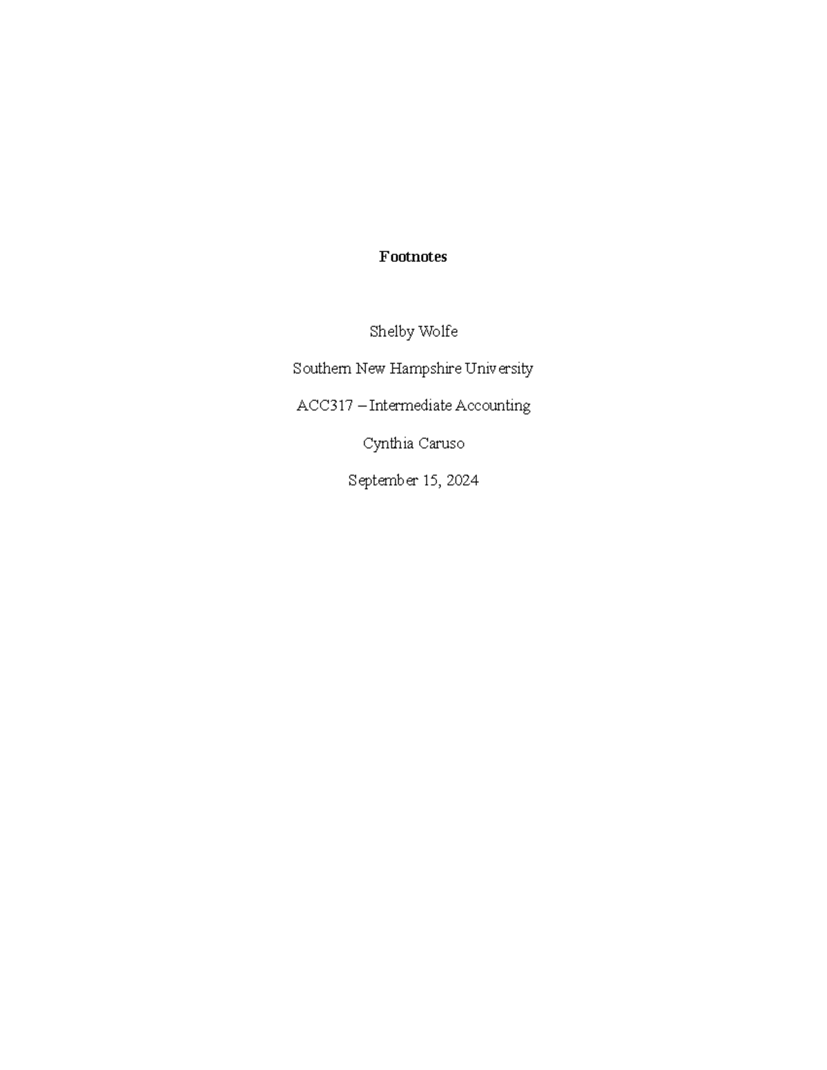Module 2 Footnotes - Footnotes Shelby Wolfe Southern New Hampshire ...
