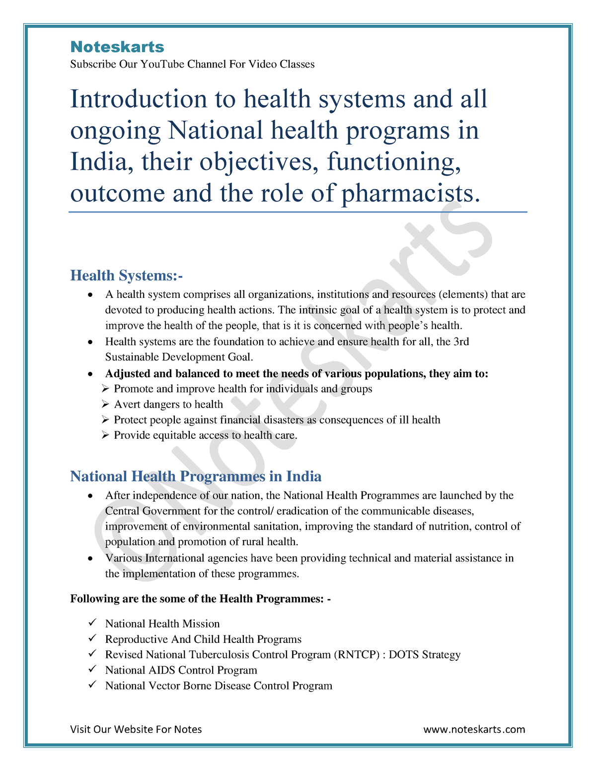 introduction-to-health-systems-and-all-ongoing-national-health-programs