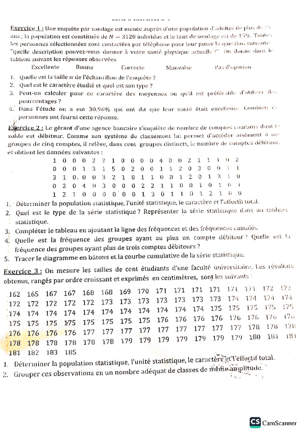 Statistiques Proba 1 1 Probabiltés Statistique 1 Camscanner Statistiques Proba 1 1 Probabiltés Statistique 1 Camscanner