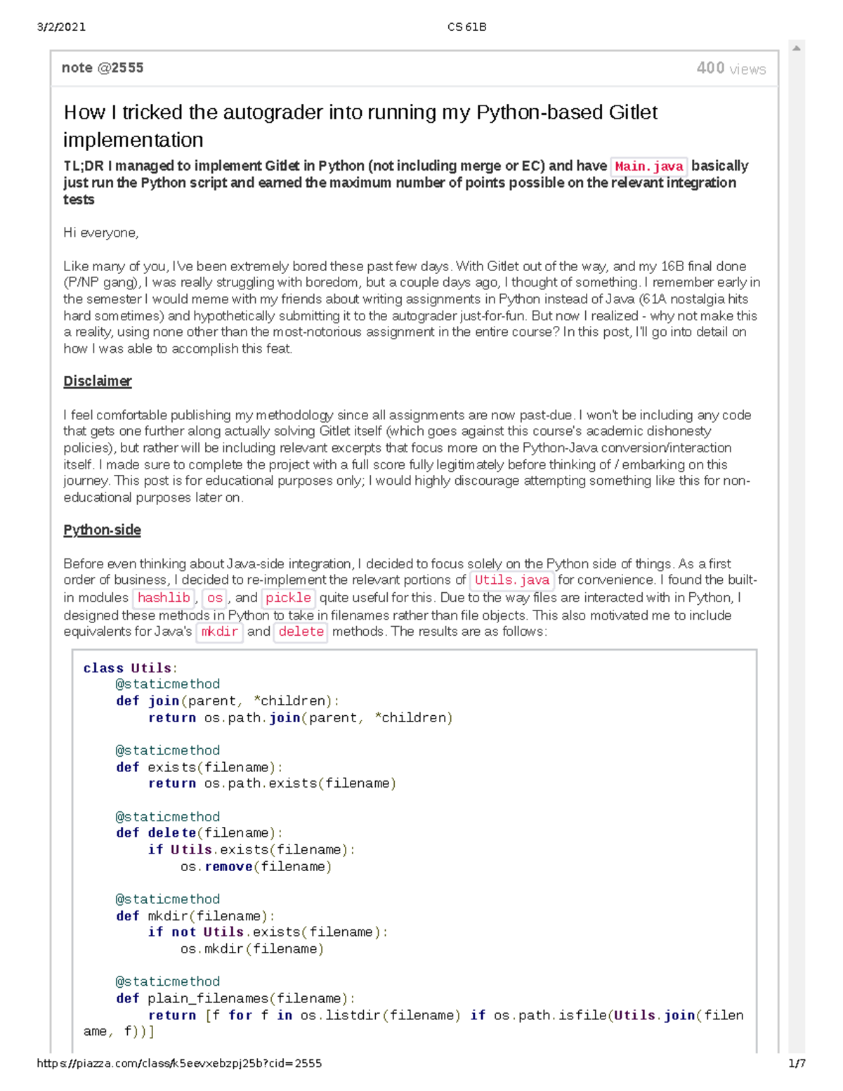 61b Tomfoolery by Cyrus - note @2555 400 views How I tricked the ...