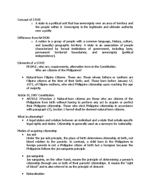 Article IV - ARTICLE IV Citizenship Citizenship - is a term denoting ...