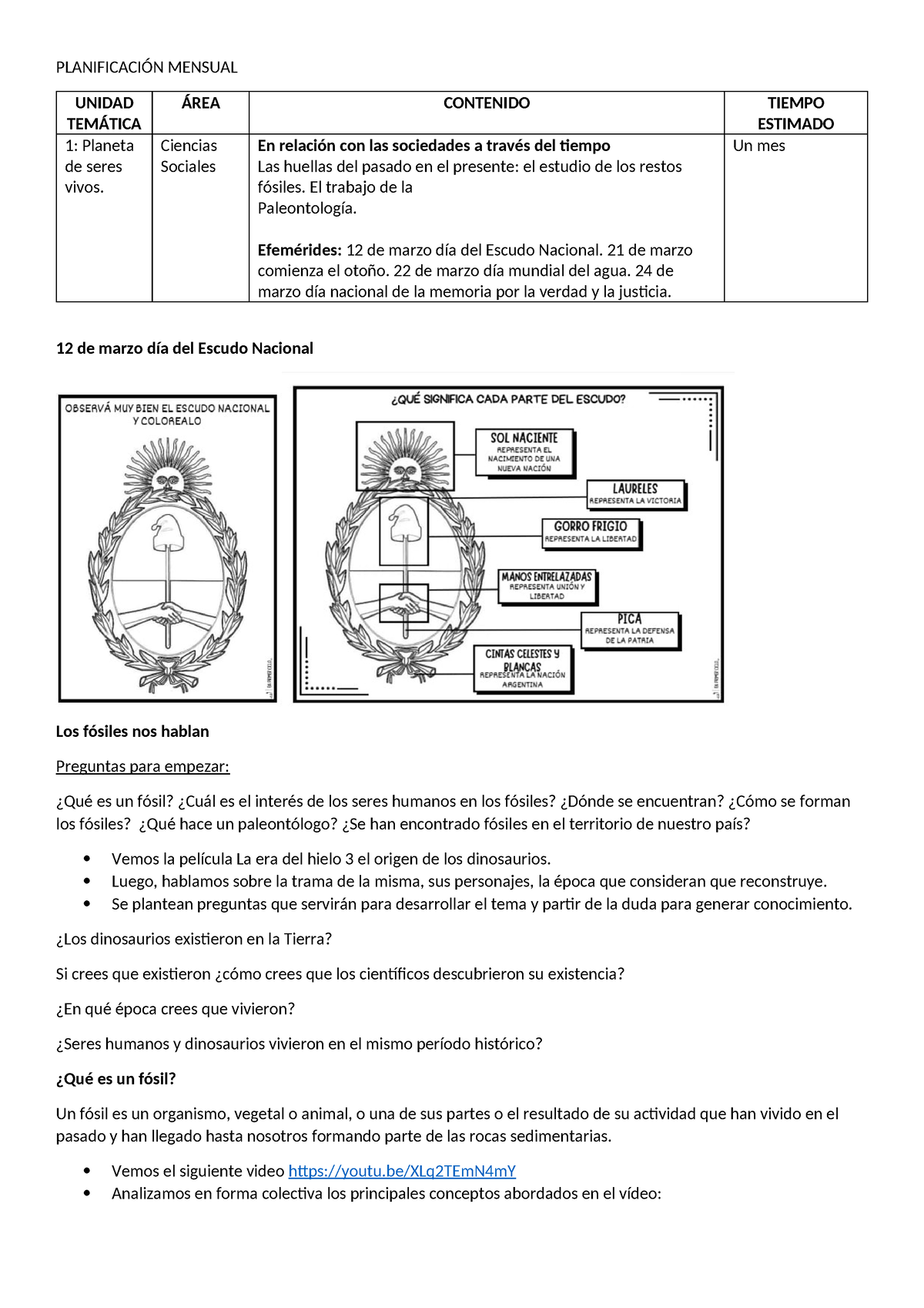 Planificación Mensual Sociales Marzo - PLANIFICACIÓN MENSUAL UNIDAD ...