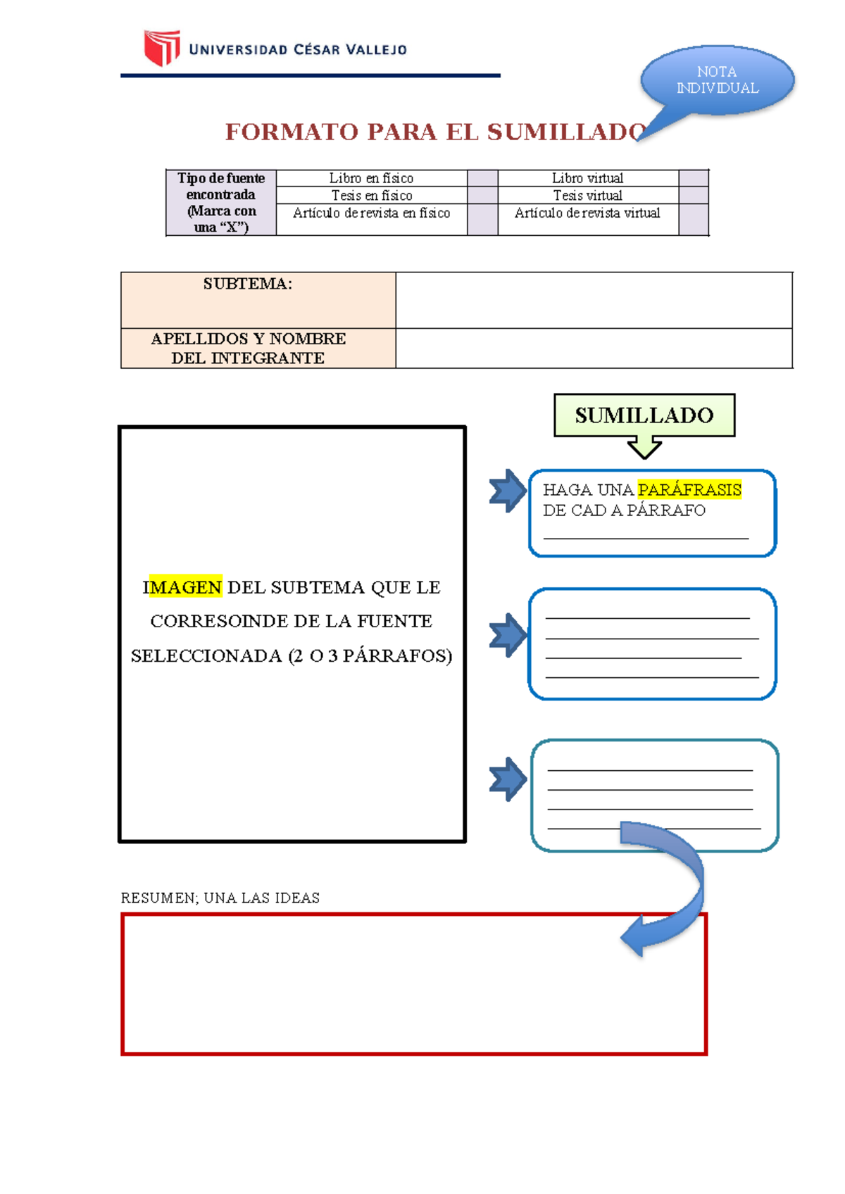 S03 Formato PARA Sumillado - FORMATO PARA EL SUMILLADO Tipo de fuente ...