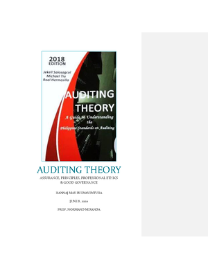 Auditing Theory Jekell Salosagcol, Michael Tiu And Roel Hermosilla ...