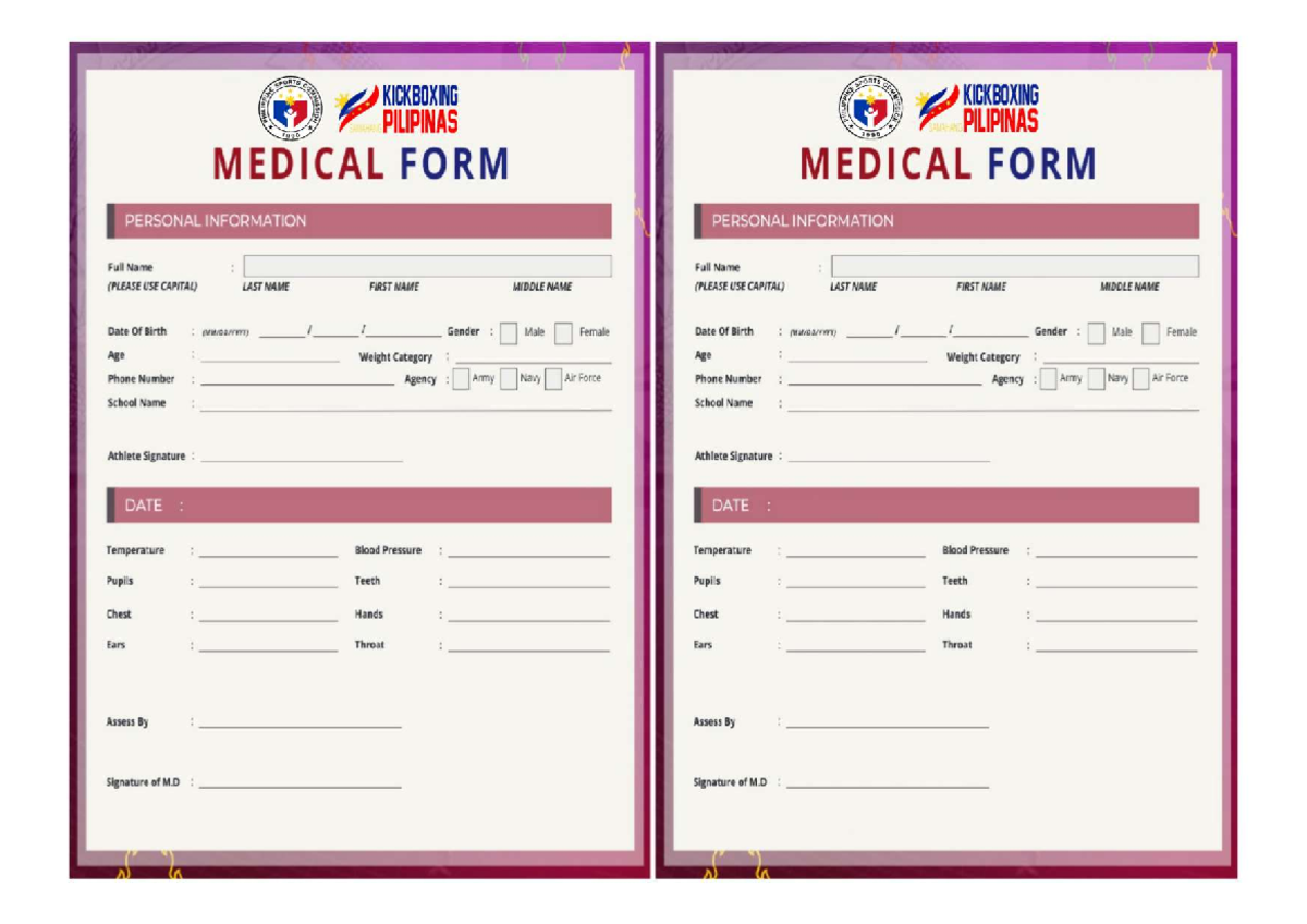 Medical-FORM SKP Final - SPORTS SPORTS HOMELAND DEPARTMENT KICKBOXING ...