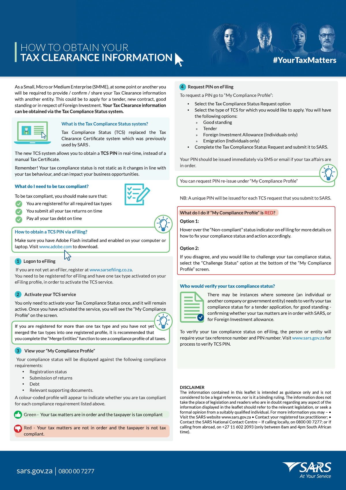 How to obtain a your tax clearance information - sars.gov 0800 00 7277 ...