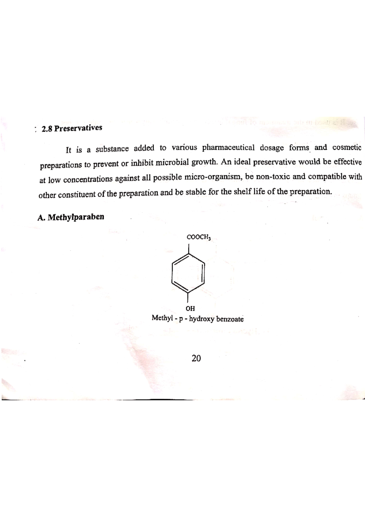 Preservatives MC - Medicinal Chemistry - Pharmacy - Studocu