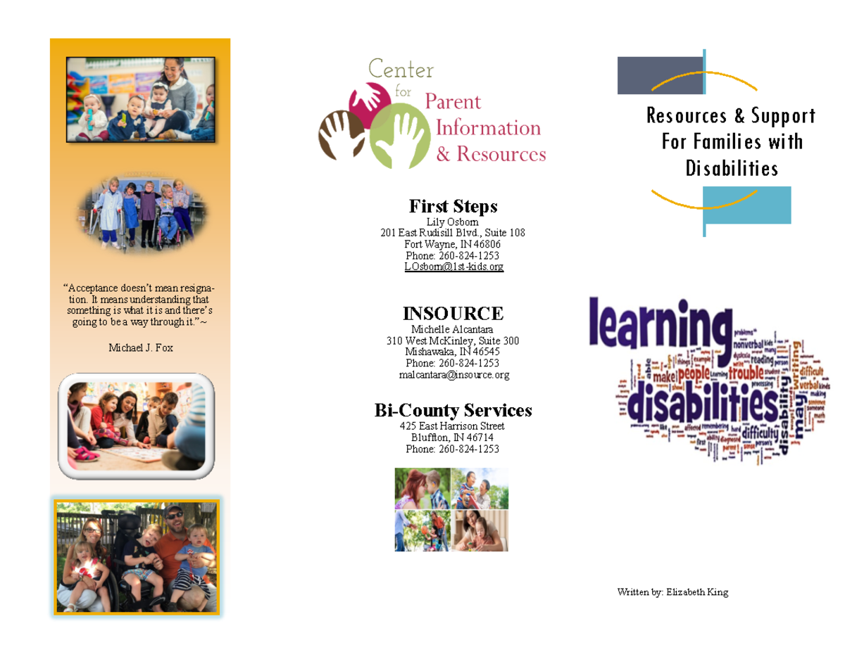 1.3 Discussion Community Services Brochure - Resources & Support For 