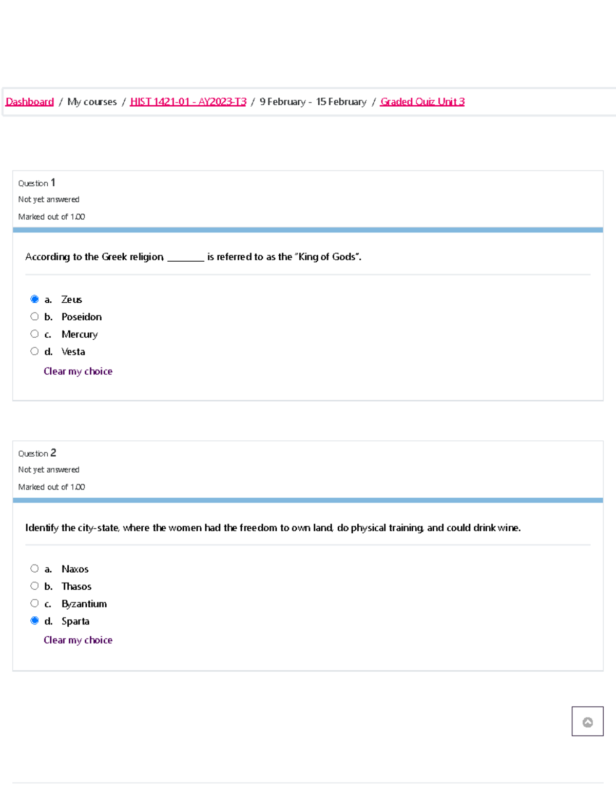 Graded Quiz Unit 3 - (HIST 1421) - Question 1 Not yet answered Marked ...