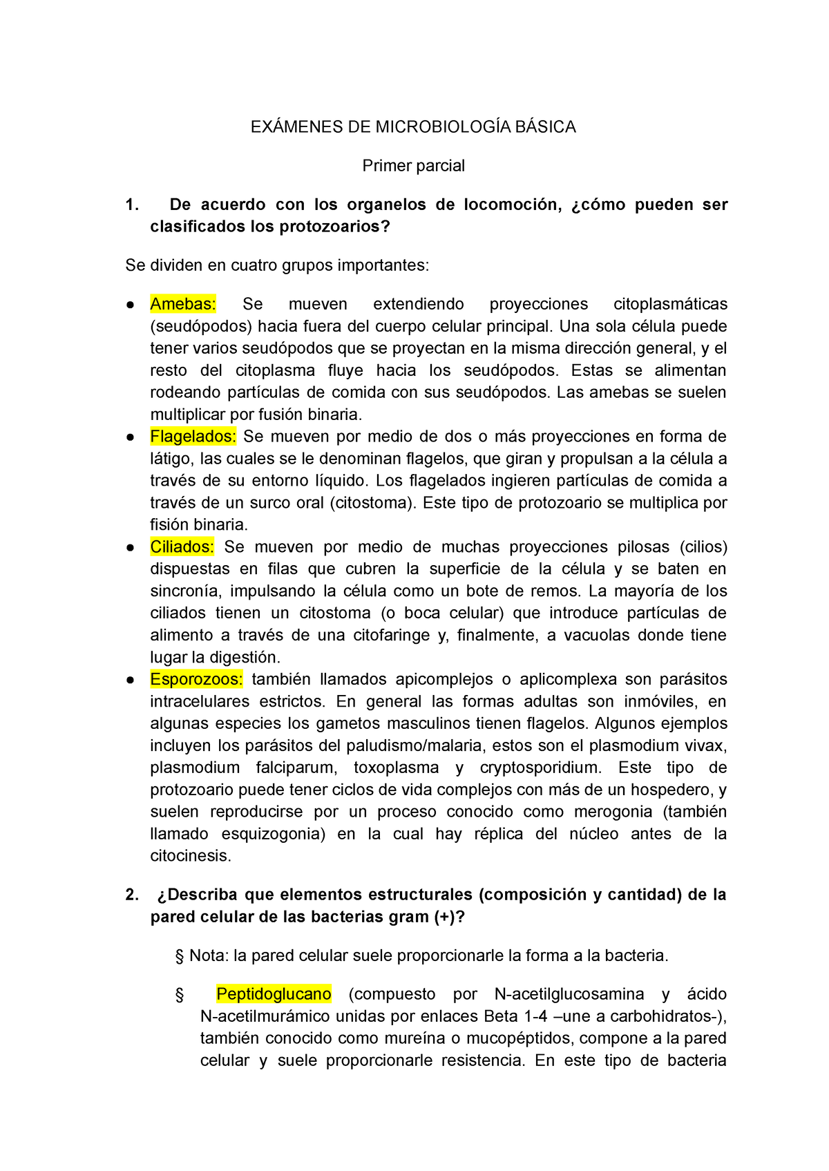 Examenes DE Micro - Bb Excelentee - EXÁMENES DE MICROBIOLOGÍA BÁSICA ...