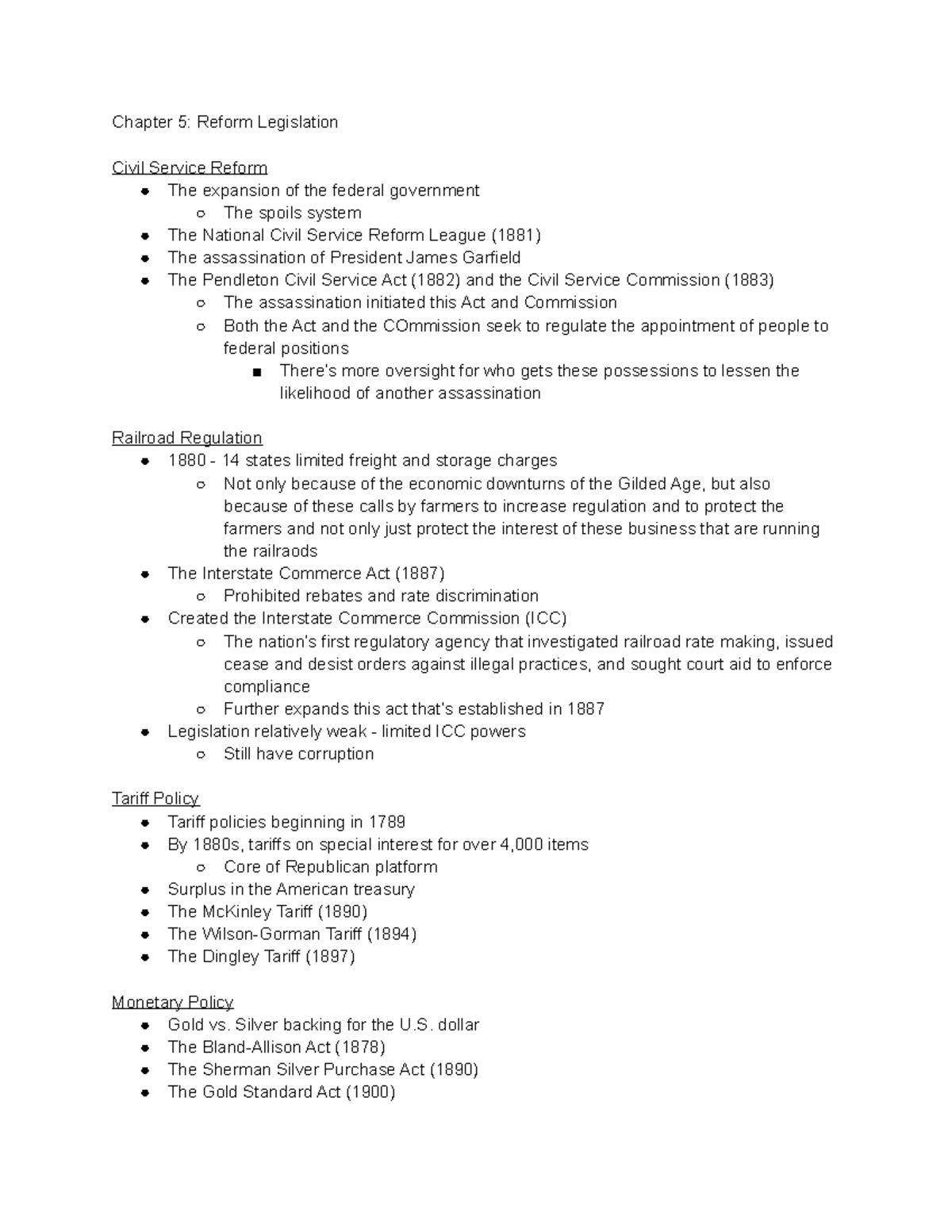 Chapter 5 Reform Legislation Chapter 5 Reform Legislation Civil