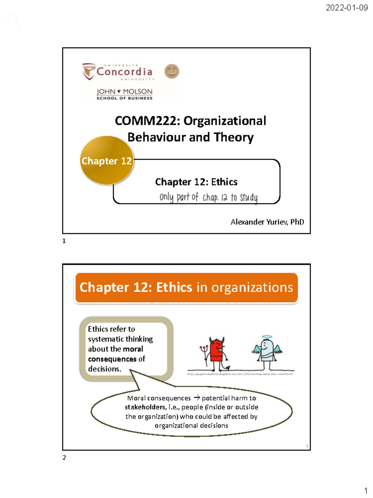 Chapter 12 Ethics - COMM222: Organizational Behaviour And Theory ...