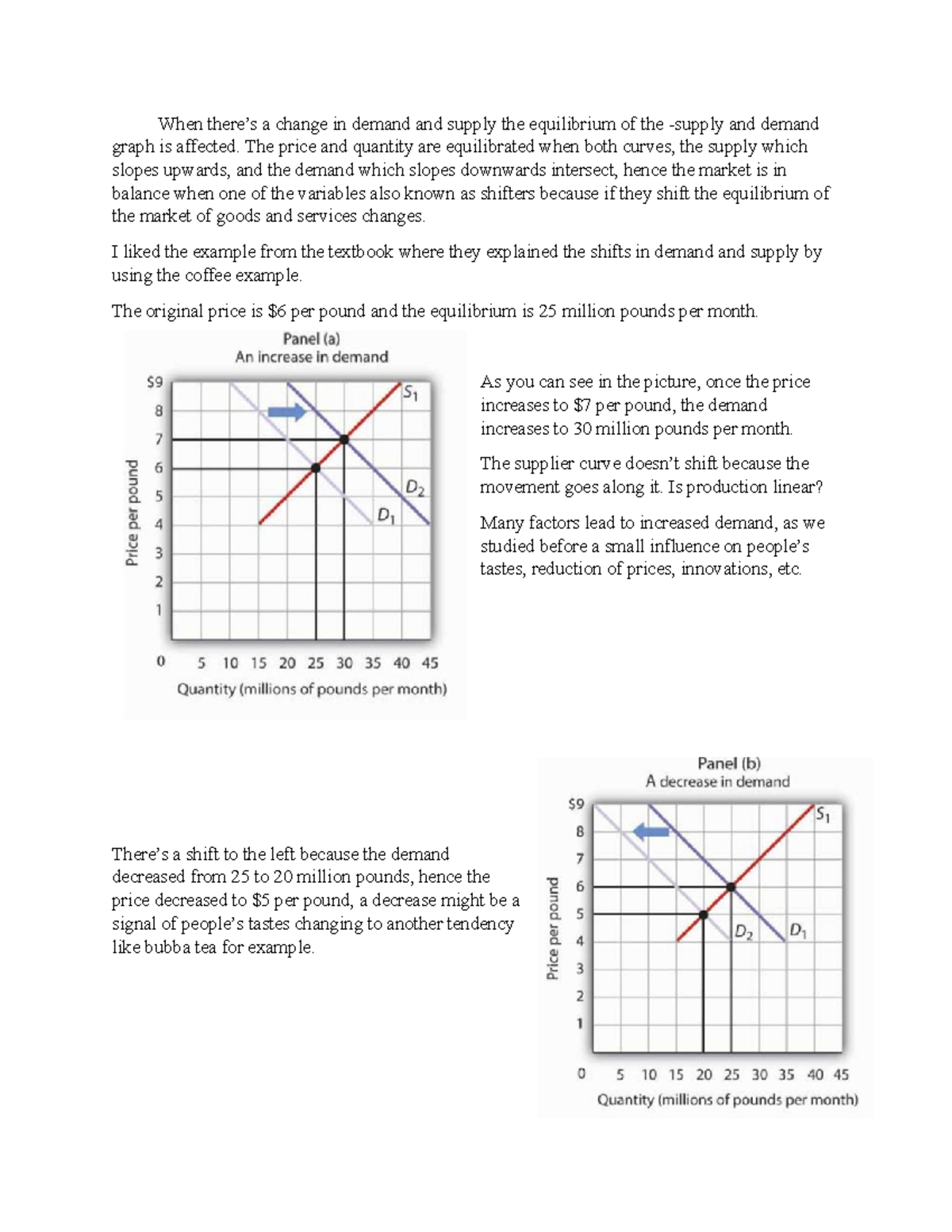 LJ2 - When there’s a change in demand and supply the equilibrium of the ...