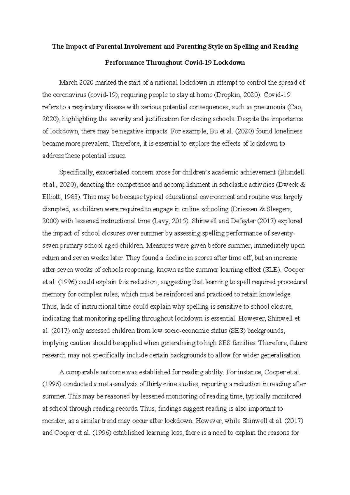 The Impact of Parental Involvement and Parenting Style on Spelling and ...