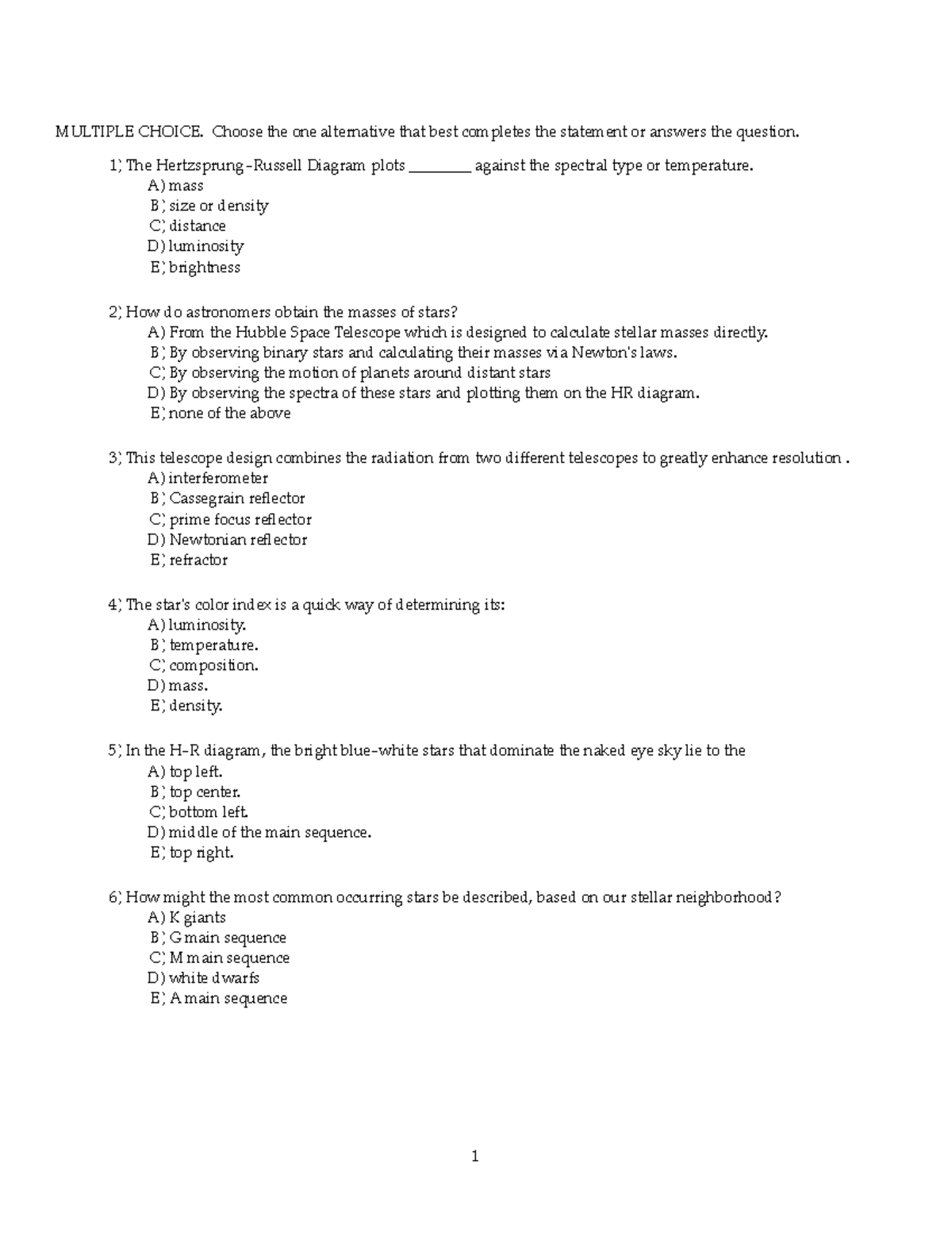 Midterm PRACTICE exam 18, questions and answers - MULTIPLE CHOICE ...