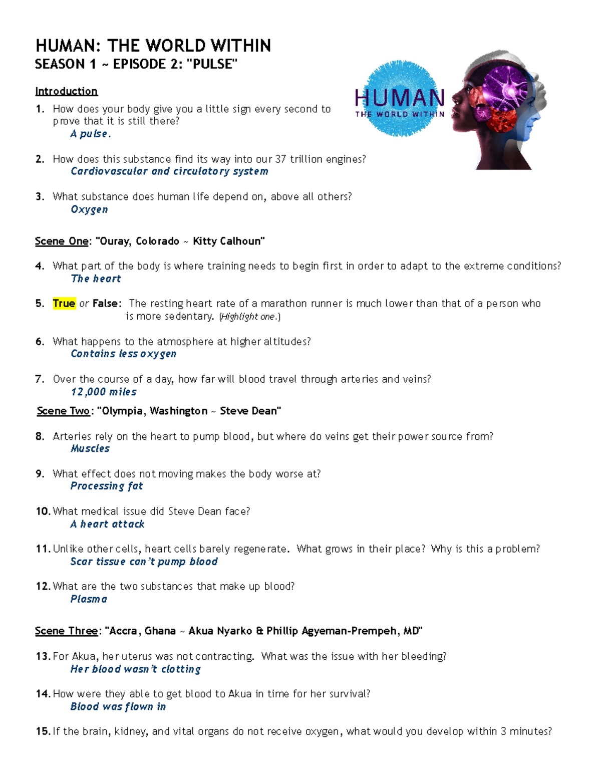 Human The World Within Episode 2 Pulse Webquest HUMAN THE WORLD WITHIN SEASON 1 EPISODE