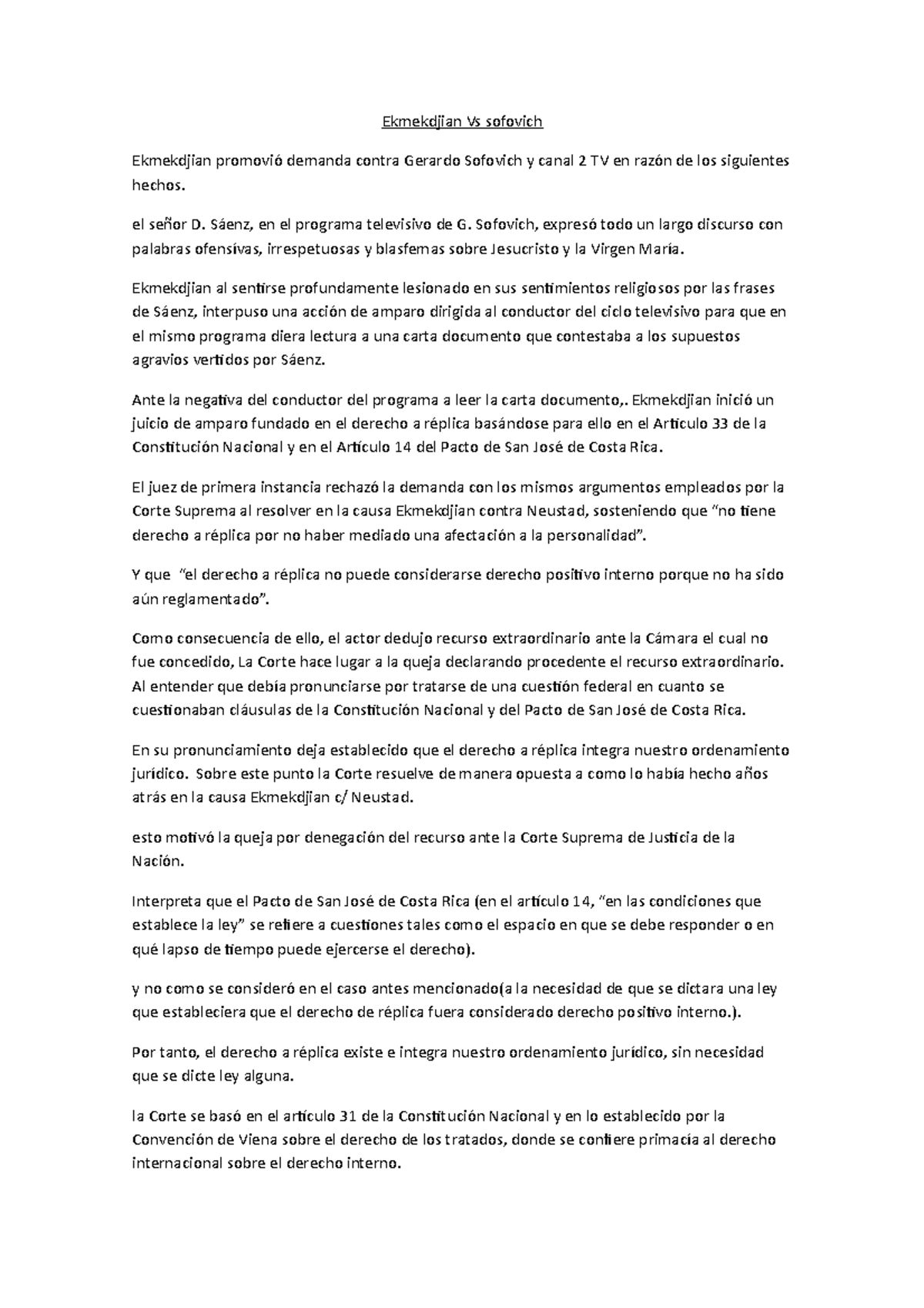 Ekmekdjian Vs sofovich word Ekmekdjian Vs sofovich Ekmekdjian