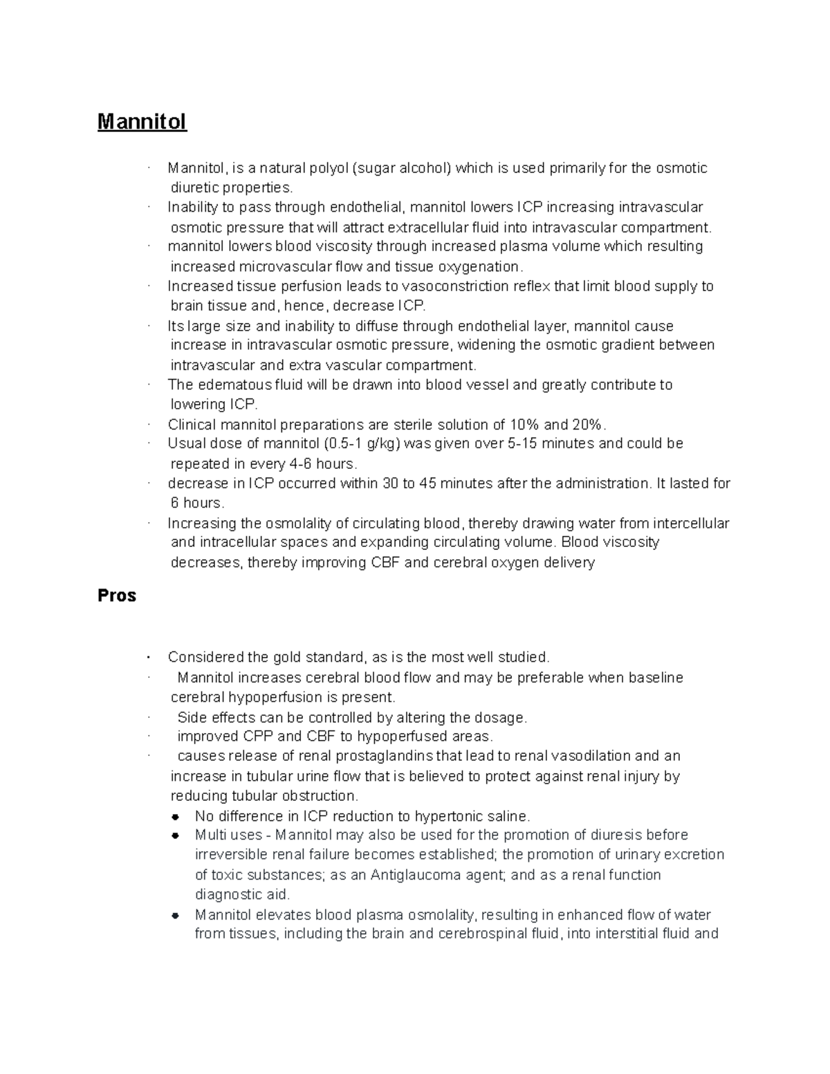 Mannitol information Mannitol · Mannitol, is a natural polyol (sugar