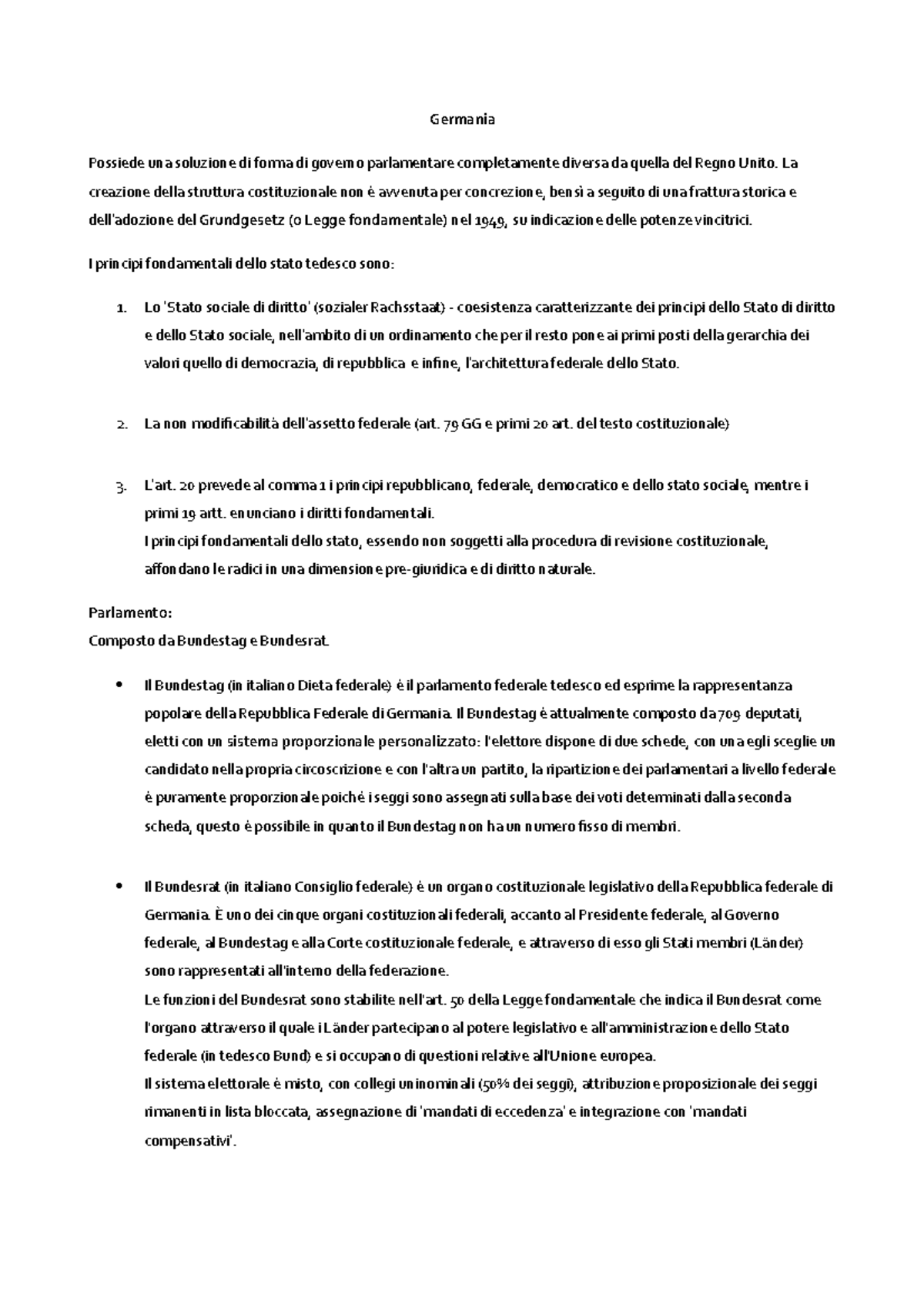forma di governo in germania