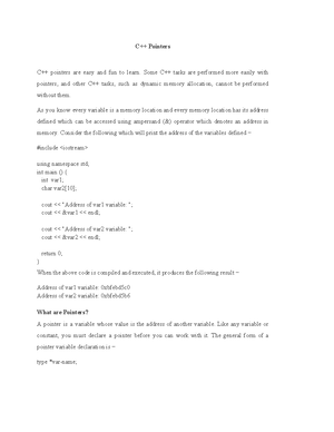 CPP - Lecture notes for bca - Notes Subject: Object Oriented ...