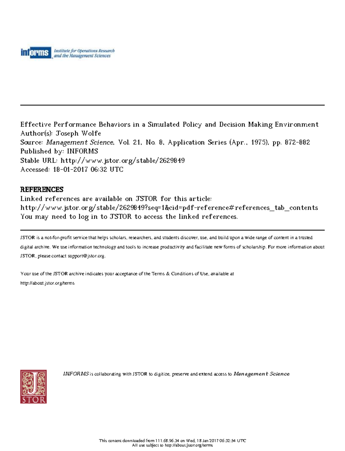 Effective Performance Behaviors - 21, No. 8, Application Series (Apr ...