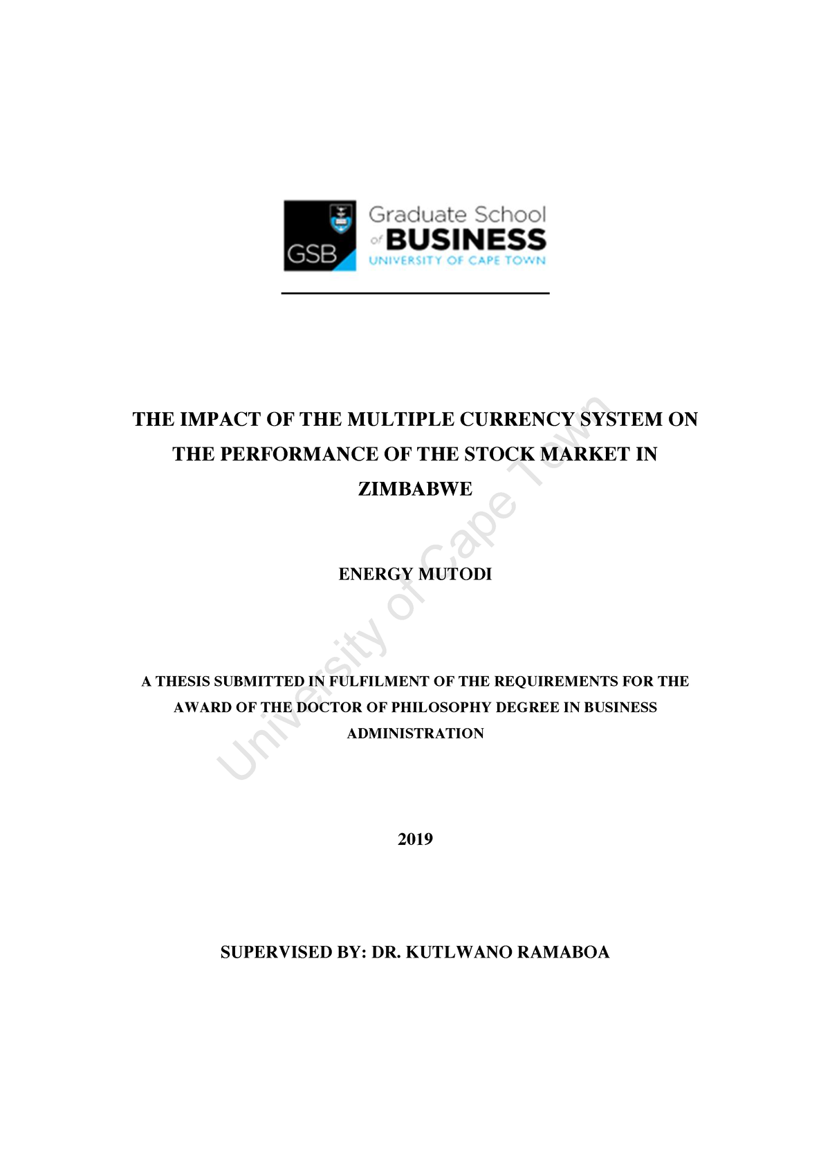 university of cape town thesis repository